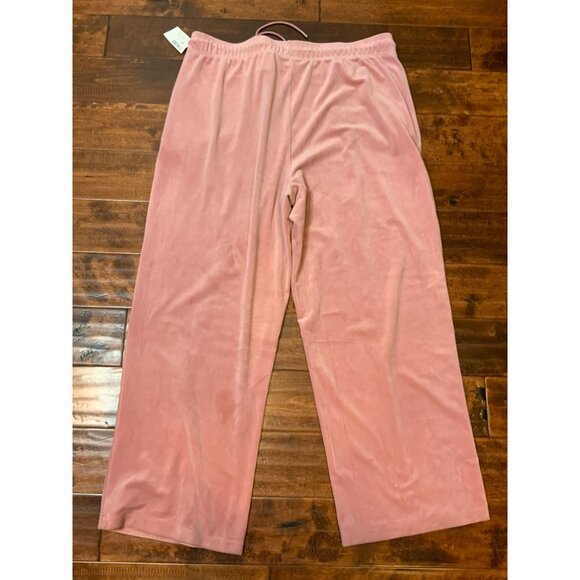 Juicy Couture Pink Velour Wide Leg Track Sweatpants, Size 2X, NWT! $99 - Picture 6 of 6